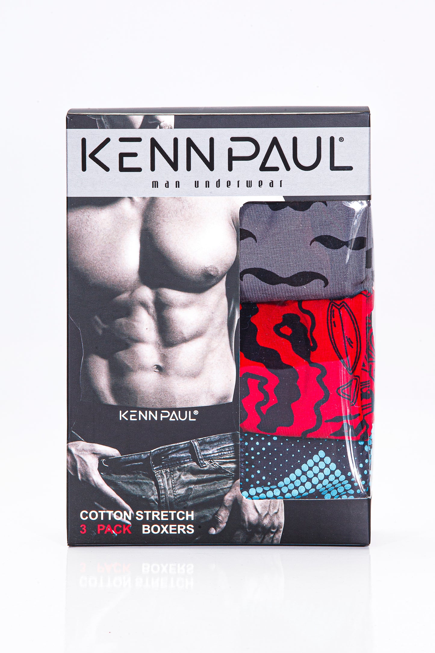 Kenn Paul - Dynamic Prints Boxer Briefs (3 Boxers in One Box)