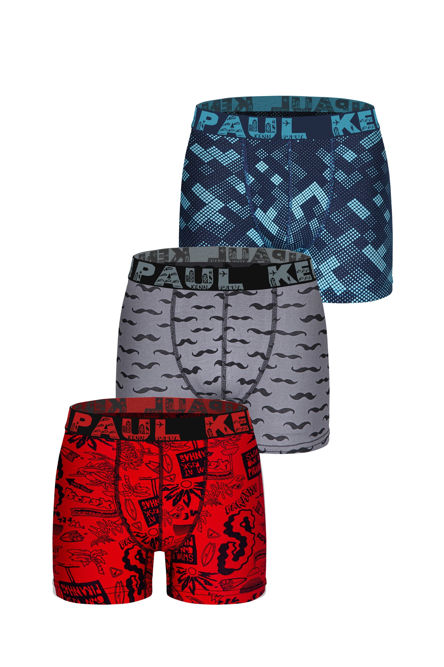 Kenn Paul - Dynamic Prints Boxer Briefs (3 Boxers in One Box)